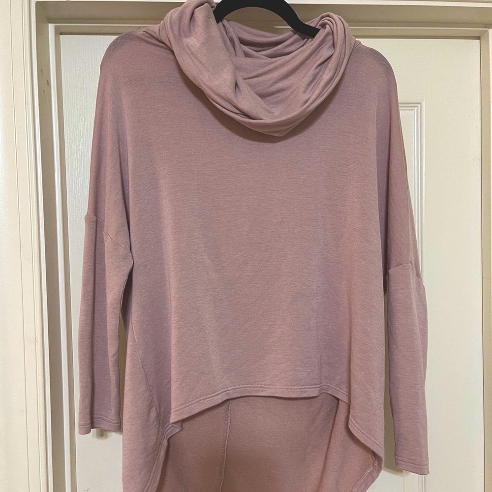 Dusty rose cowl neck sweater